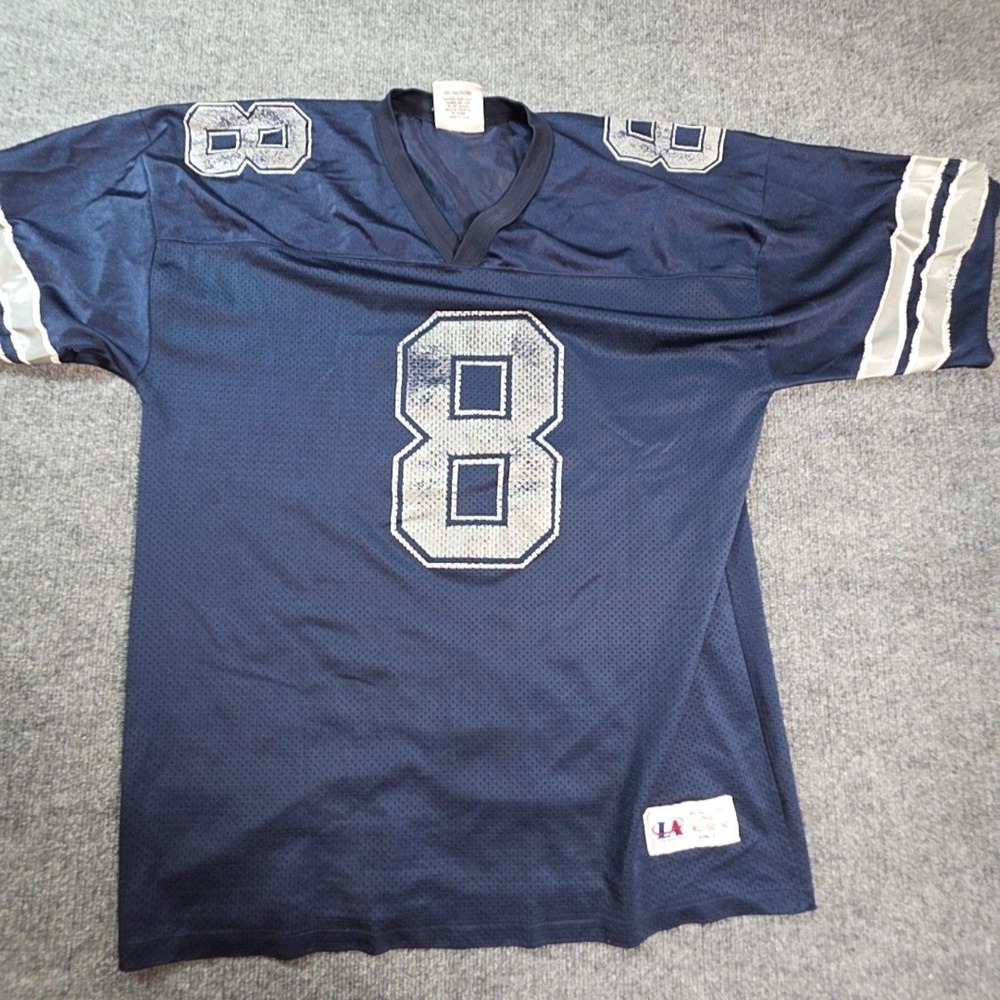 Vintage Dallas Cowboys Jersey Mens XL Blue NFL Football Aikman Logo Athletic 90s